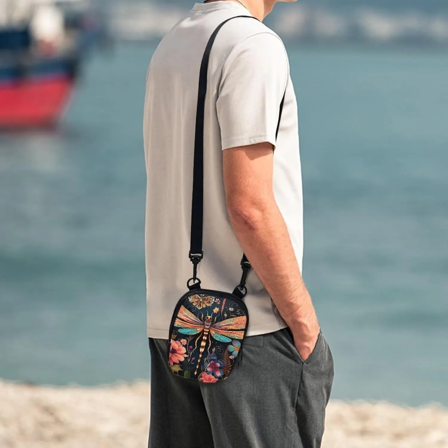 Crossbody Bag for Women and Men, Belt Bag with Adjustable Strap Cell Phone Case with Back Zipper Pocket