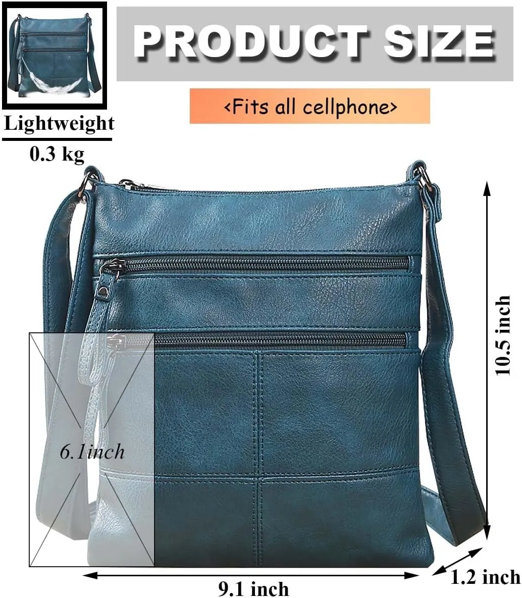 Crossbody Bag for Women, Crossbody Purse Cell Phone Wallet Purses Should Bag,PU Leather Sling Bag with Pockets