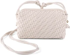 Crossbody Bag For Women Hand Woven Vegan Leather Zip Small Crossbody Bags Shoulder Bag Sling Cross Body Phone Purse