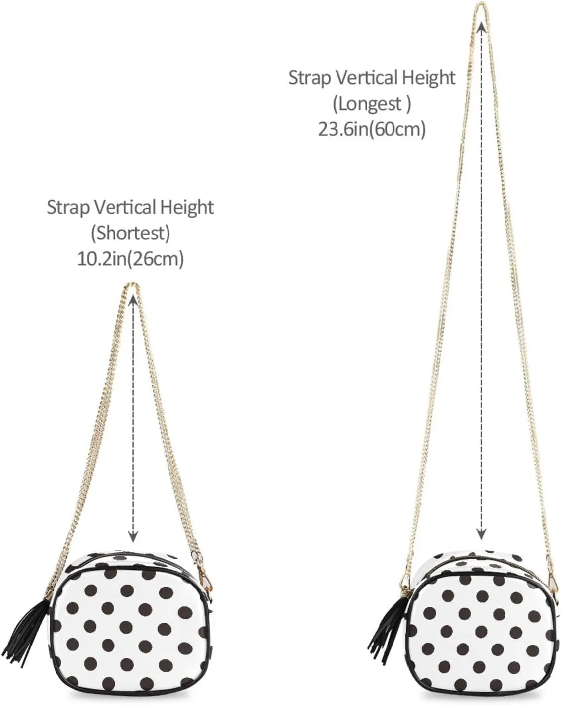 Crossbody Bag for Women Shoulder Bag with Chain Strap and Tassel