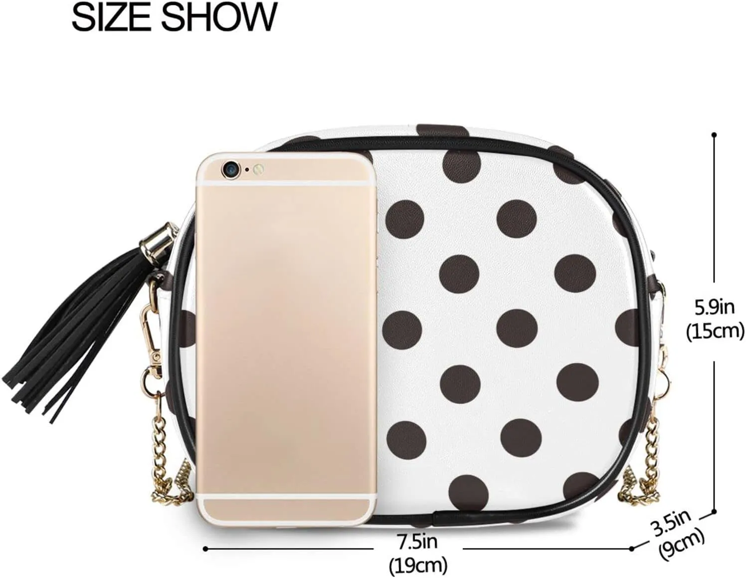 Crossbody Bag for Women Shoulder Bag with Chain Strap and Tassel