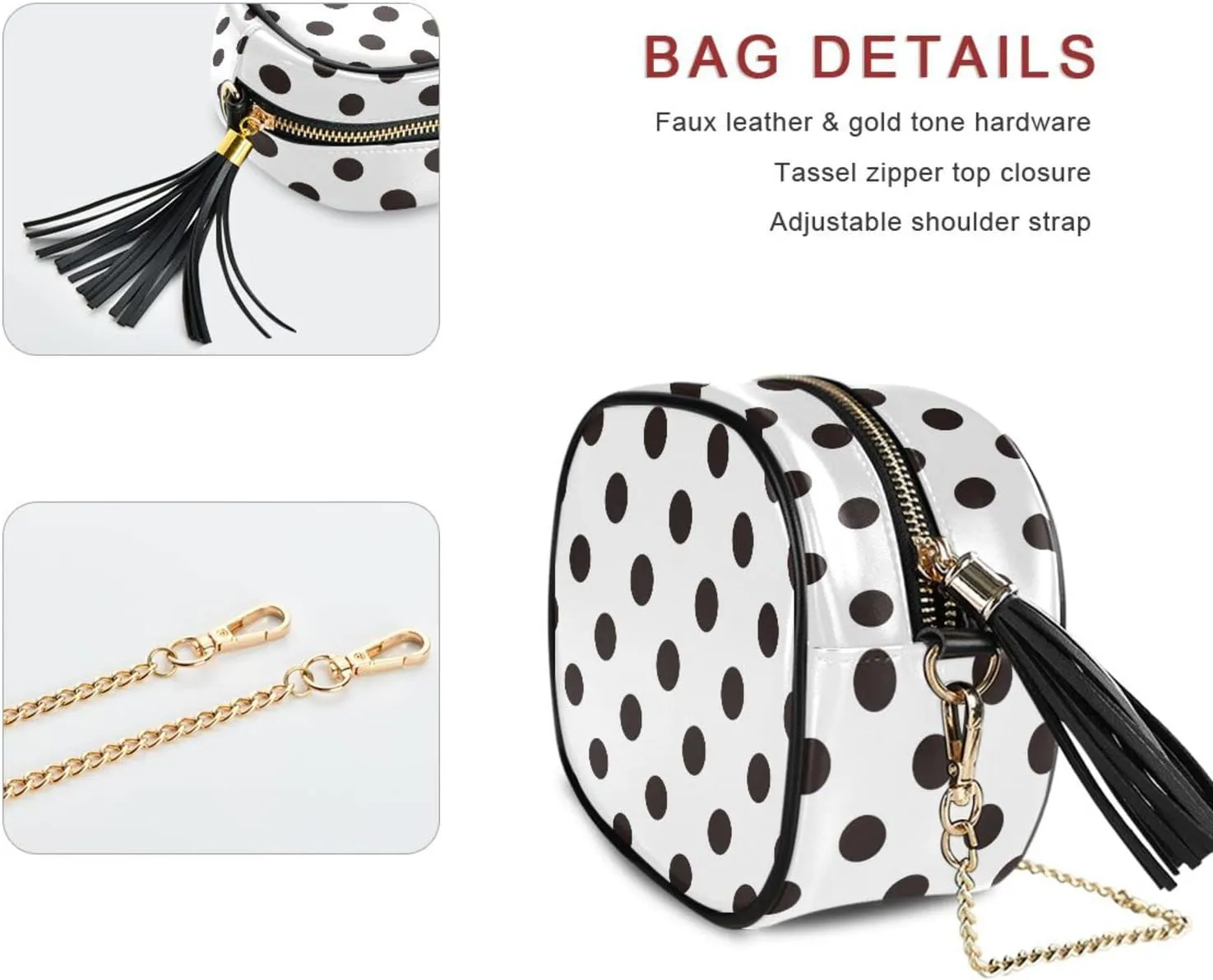 Crossbody Bag for Women Shoulder Bag with Chain Strap and Tassel