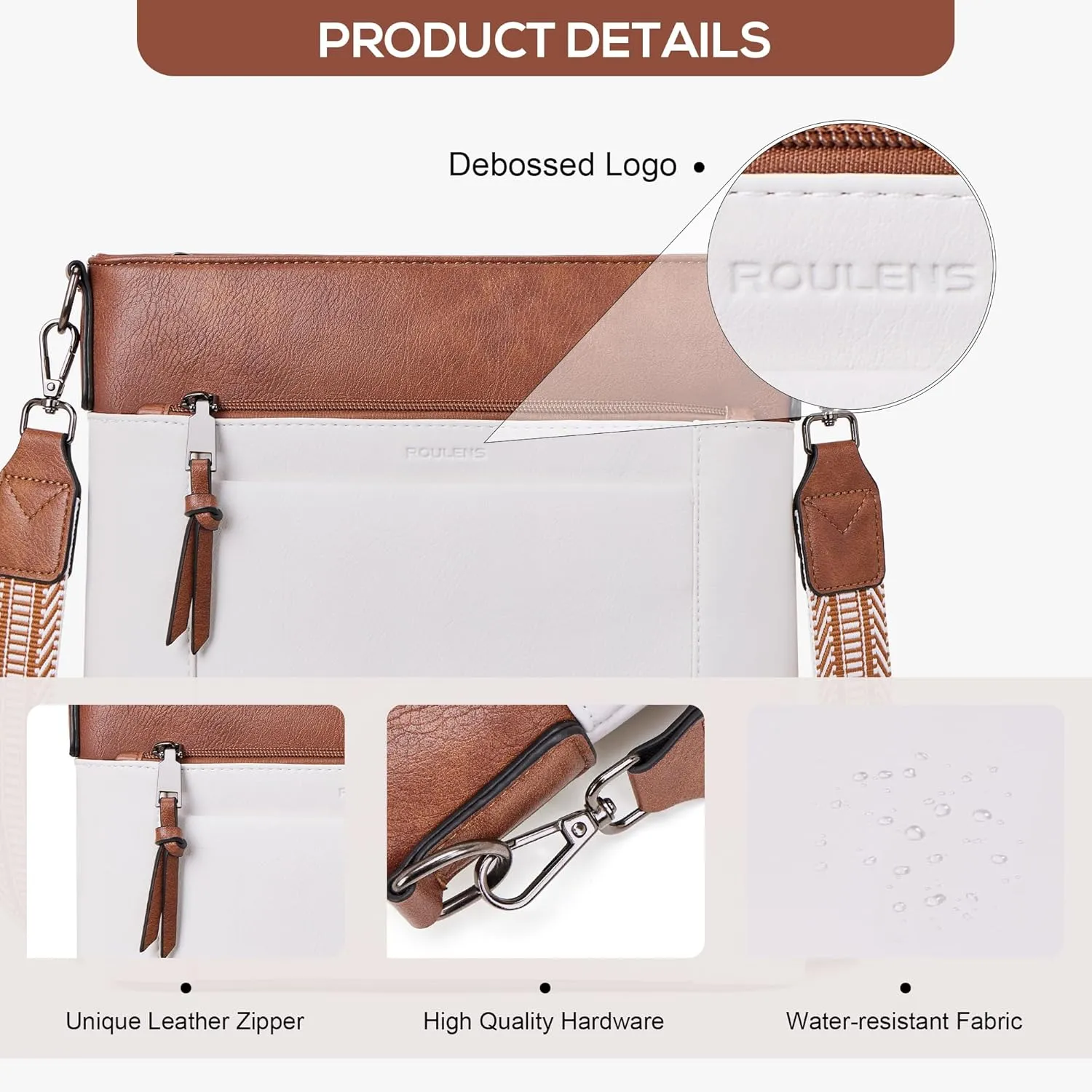 Crossbody Bags For Women Medium Crossbody Travel Purses with 4 Card Slots Leather Shoulder Handbags