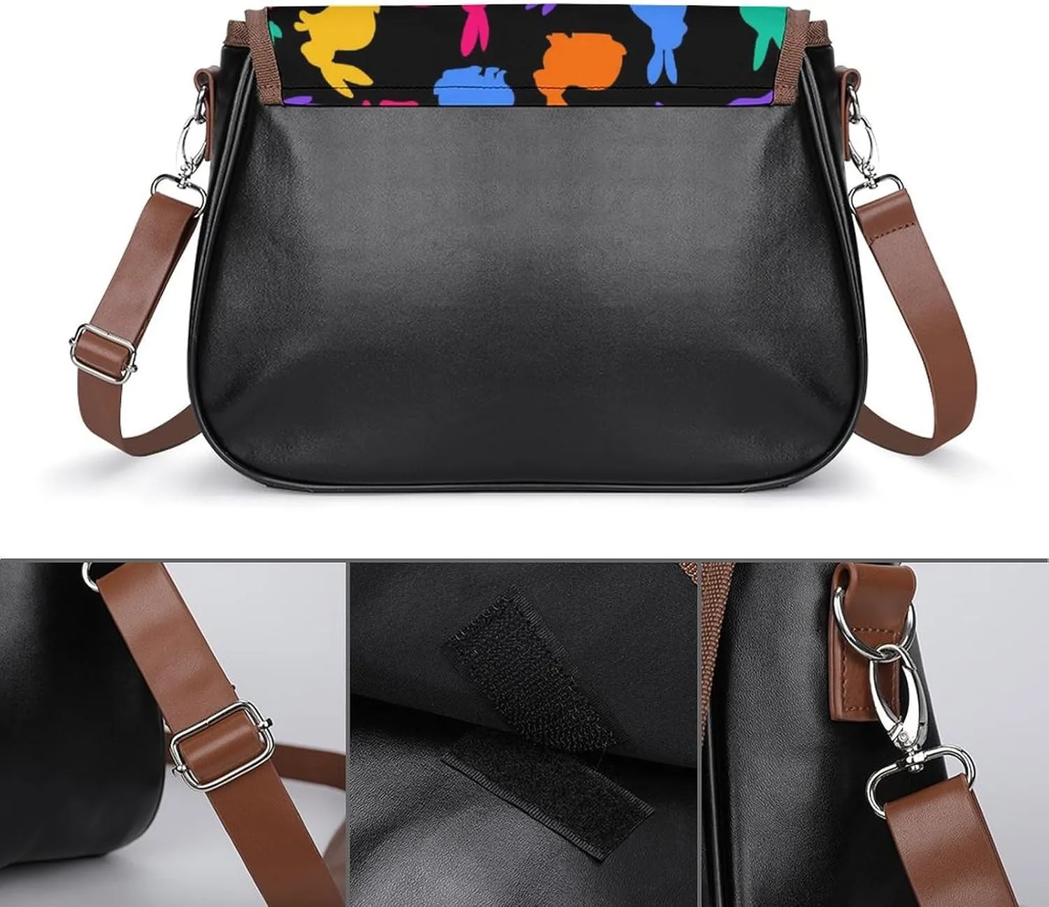 Crossbody Bags for Women Men Leather Purses Small Adjustable Shoulder Handbags