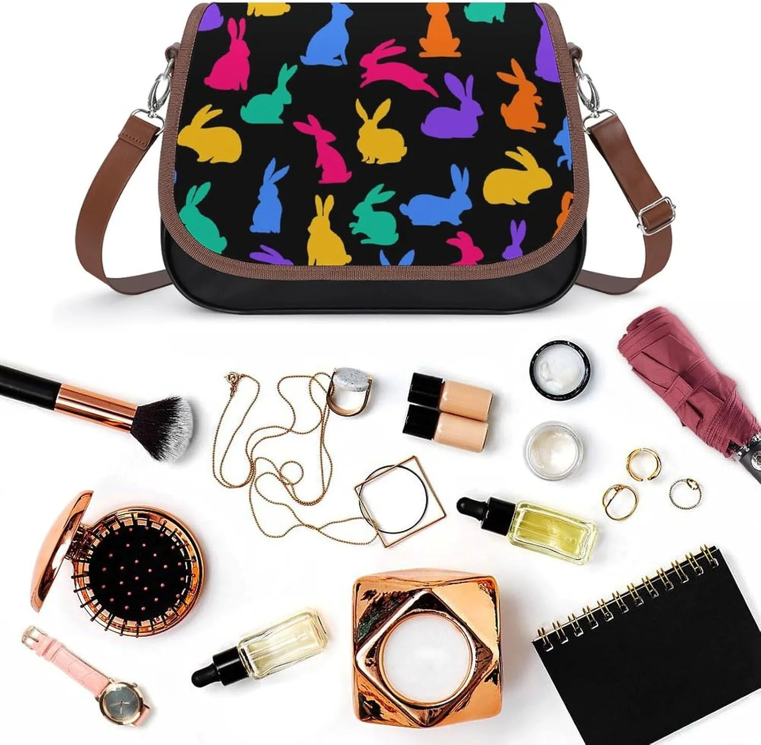 Crossbody Bags for Women Men Leather Purses Small Adjustable Shoulder Handbags
