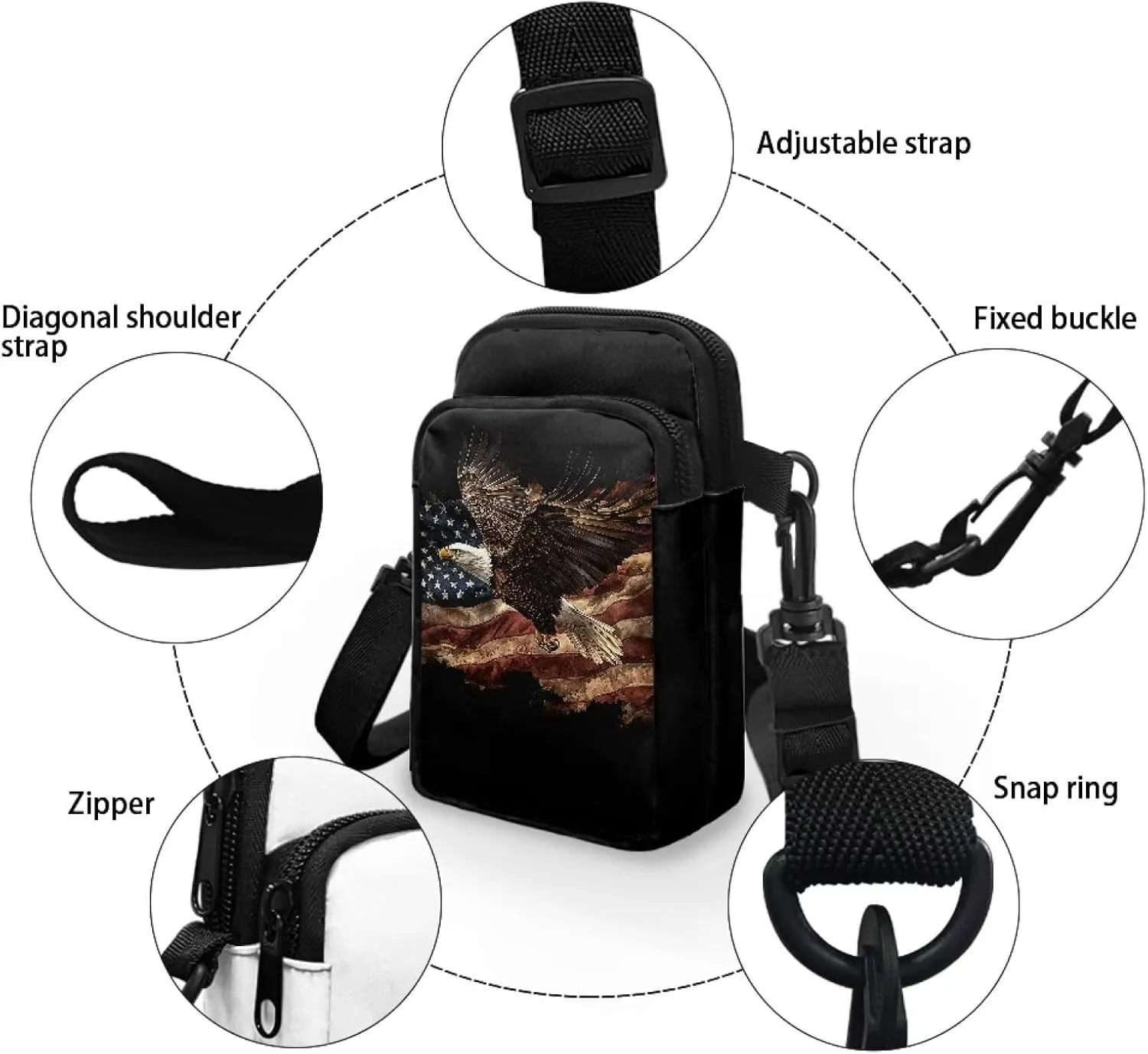 Crossbody Bags for Women Small Cell Phone Purse Shoulder Bag with Adjustable Strap Slant Sling Bag