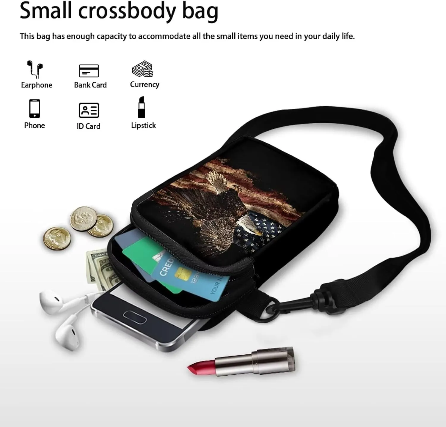 Crossbody Bags for Women Small Cell Phone Purse Shoulder Bag with Adjustable Strap Slant Sling Bag