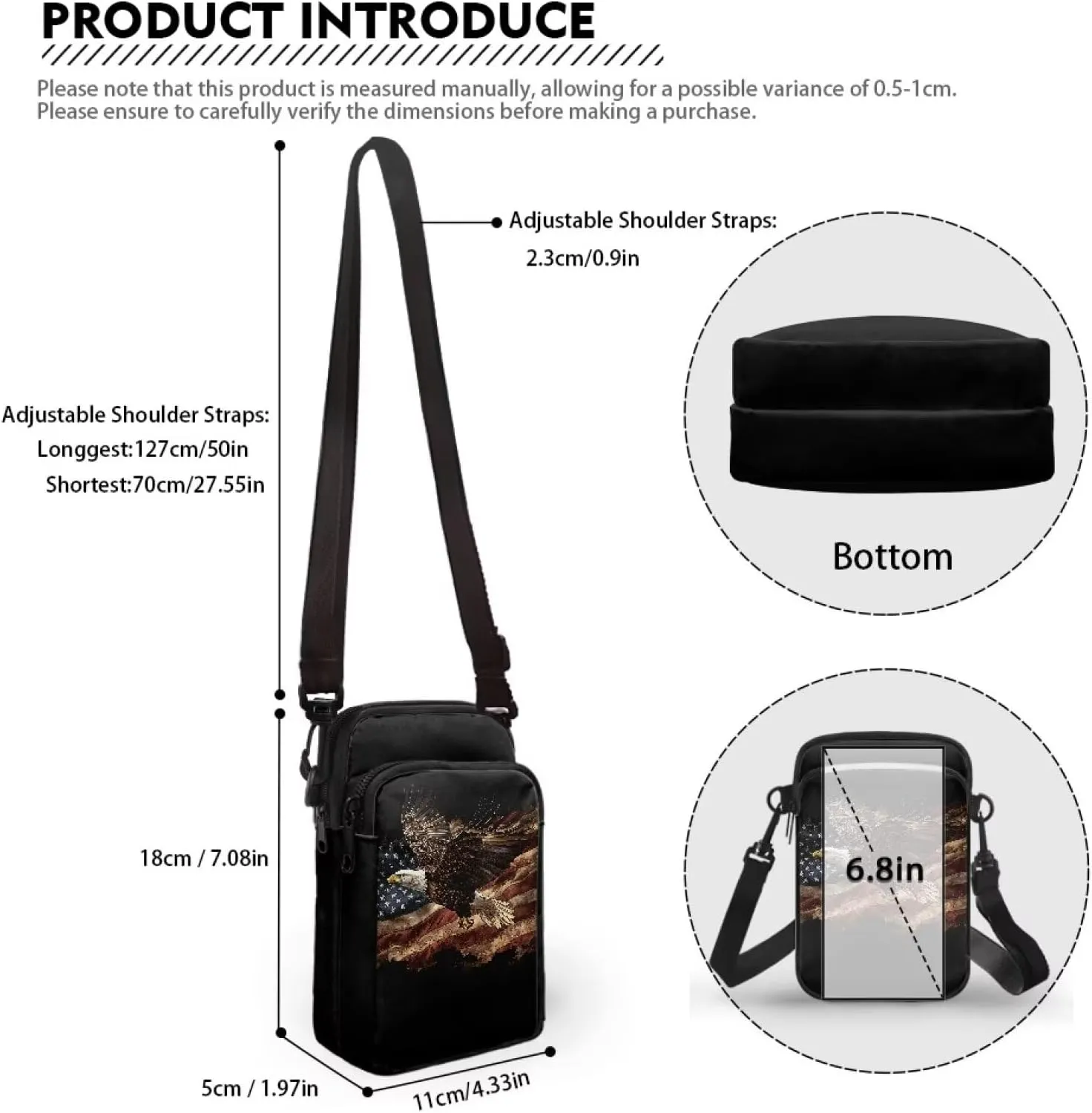 Crossbody Bags for Women Small Cell Phone Purse Shoulder Bag with Adjustable Strap Slant Sling Bag