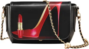 Crossbody Bags for Women Trendy Women's Black Shoulder Bag Small PU Leather Flap Cross Body Bag Handbags