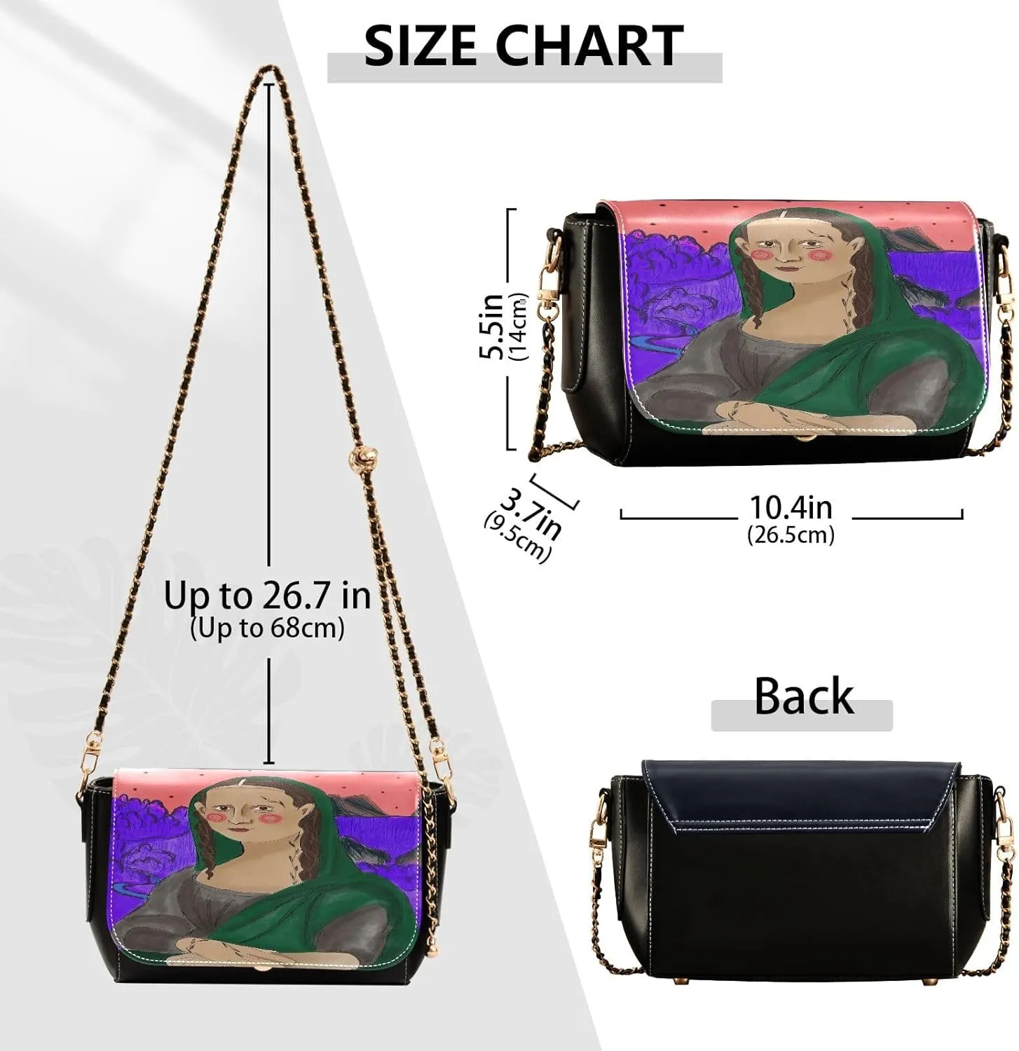 Crossbody Bags for Women Trendy Women's Black Shoulder Bag Small PU Leather Flap Cross Body Bag Handbags