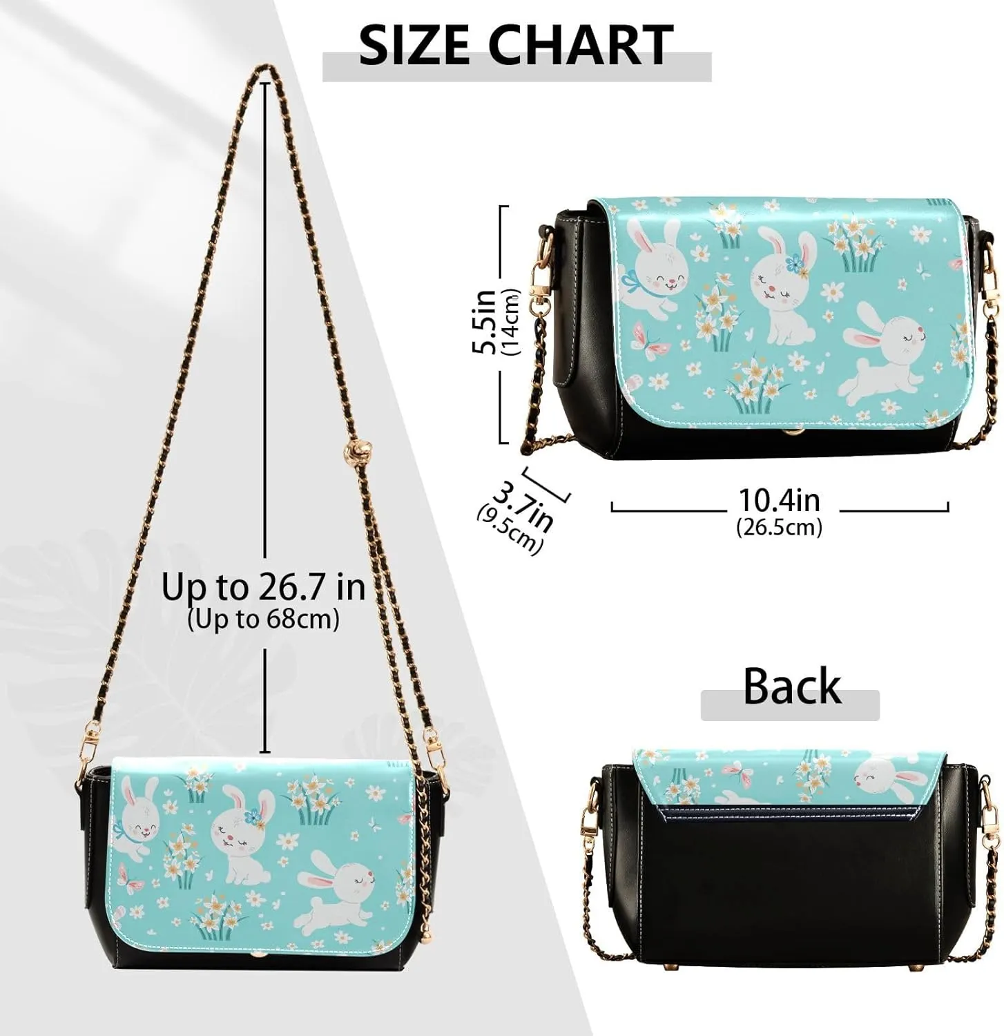 Crossbody Bags for Women Trendy Women's Black Shoulder Bag Small PU Leather Flap Cross Body Bag Handbags
