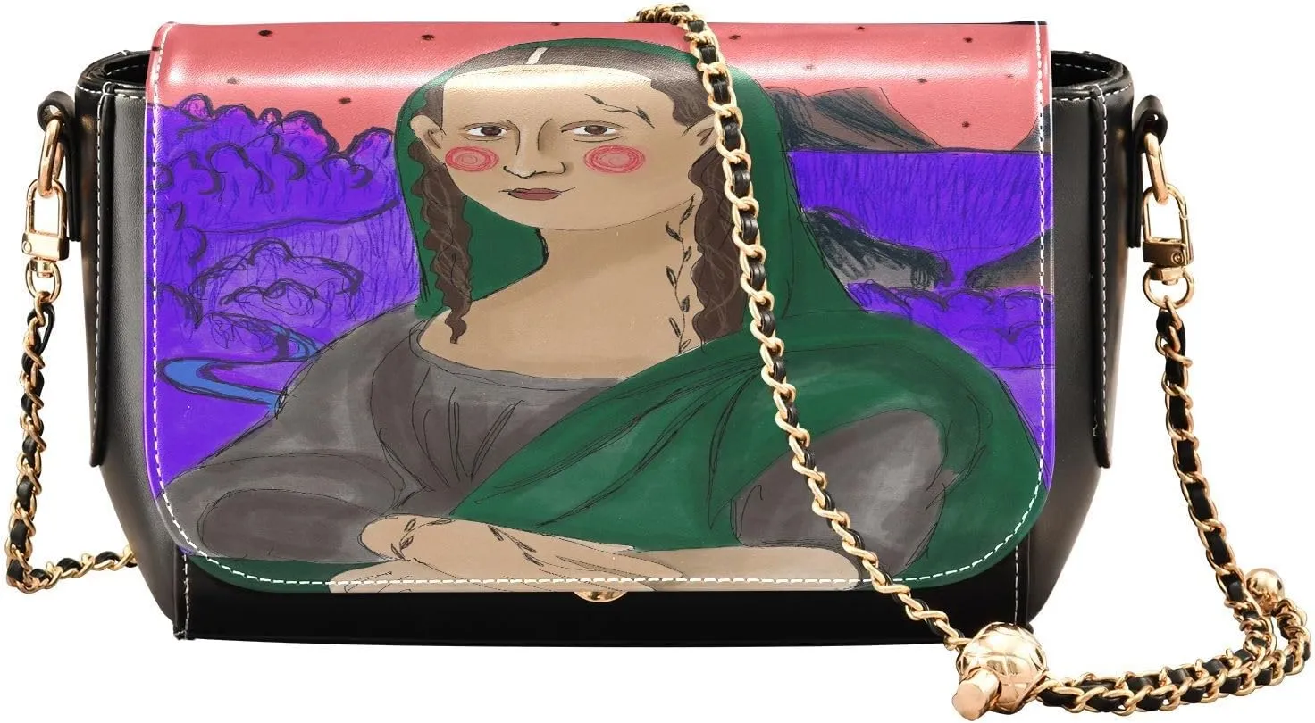 Crossbody Bags for Women Trendy Women's Black Shoulder Bag Small PU Leather Flap Cross Body Bag Handbags