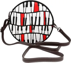 Crossbody Purse for Women, PU Leather Round Crossbody Bag, Mini Purses Handbags with Strap Zipper
