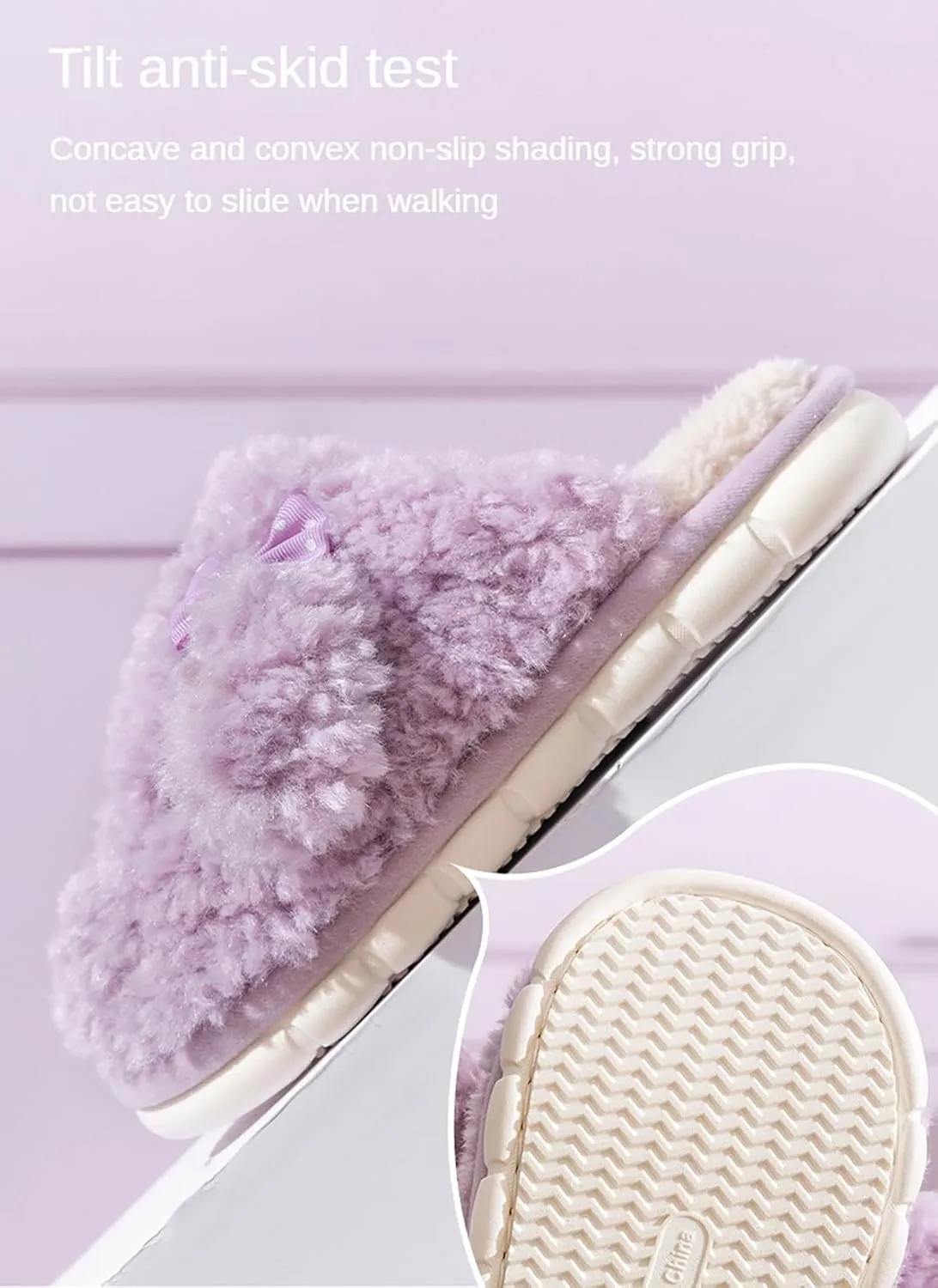 Cute Furry Slippers - Women's Winter & Autumn Couple Slippers with PVC Soles, Plush Uppers. Keep Feet Warm & Cozy!