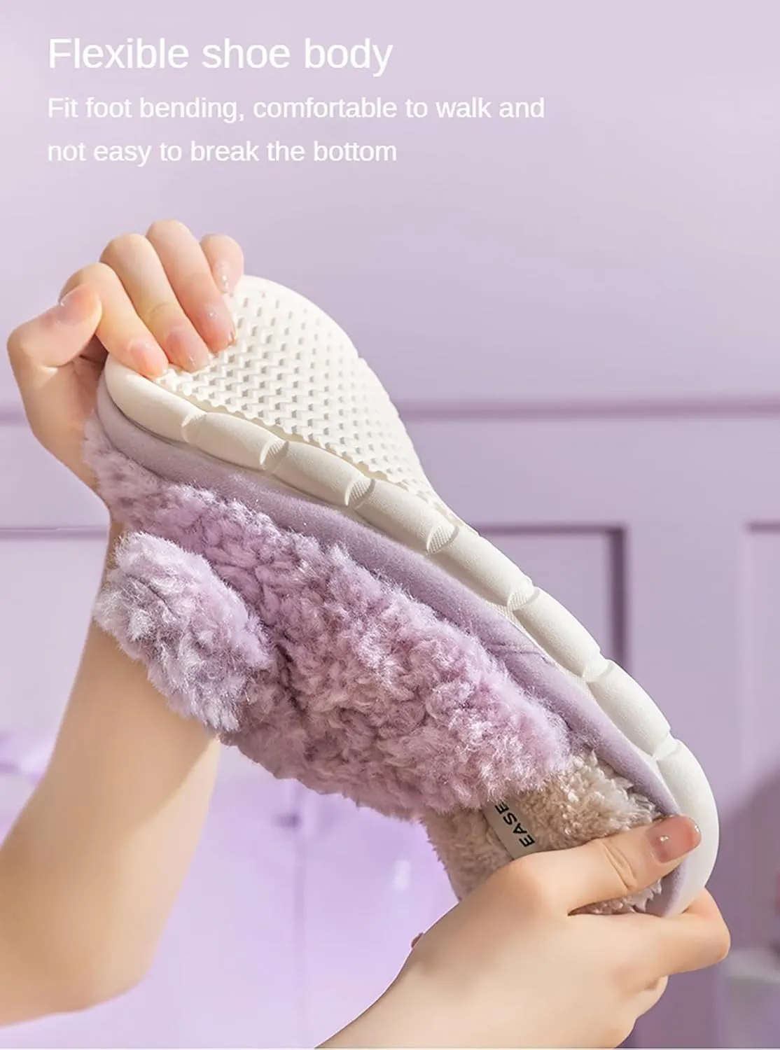 Cute Furry Slippers - Women's Winter & Autumn Couple Slippers with PVC Soles, Plush Uppers. Keep Feet Warm & Cozy!