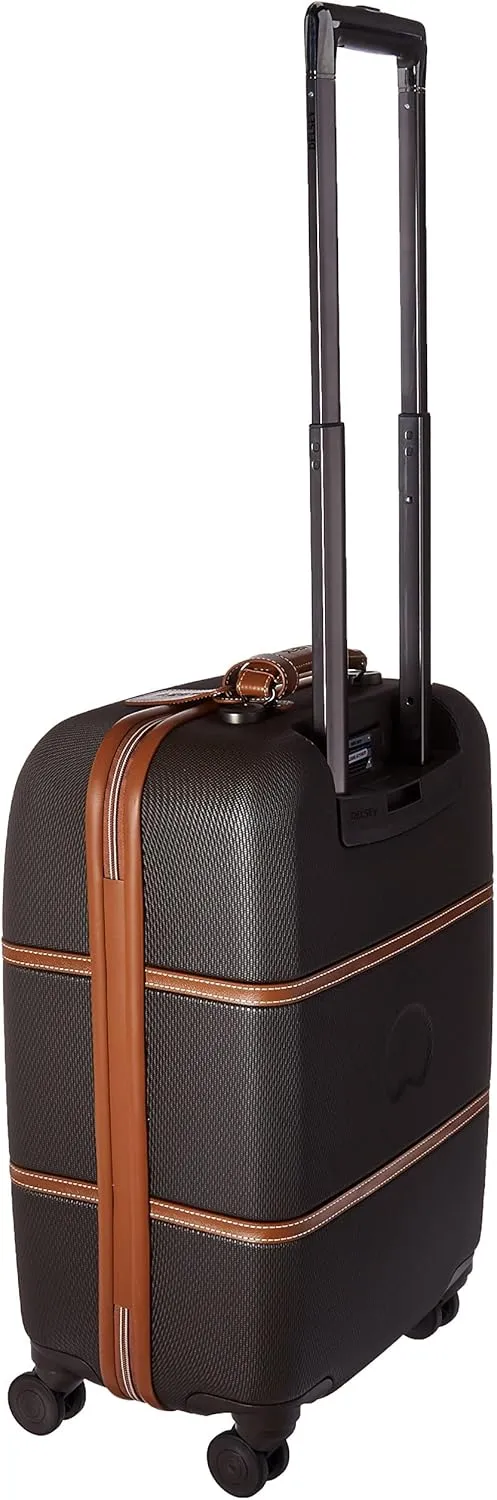 DELSEY PARIS Chatelet Hard  Hardside Luggage with Spinner Wheels, Chocolate Brown, Carry-on 21 Inch