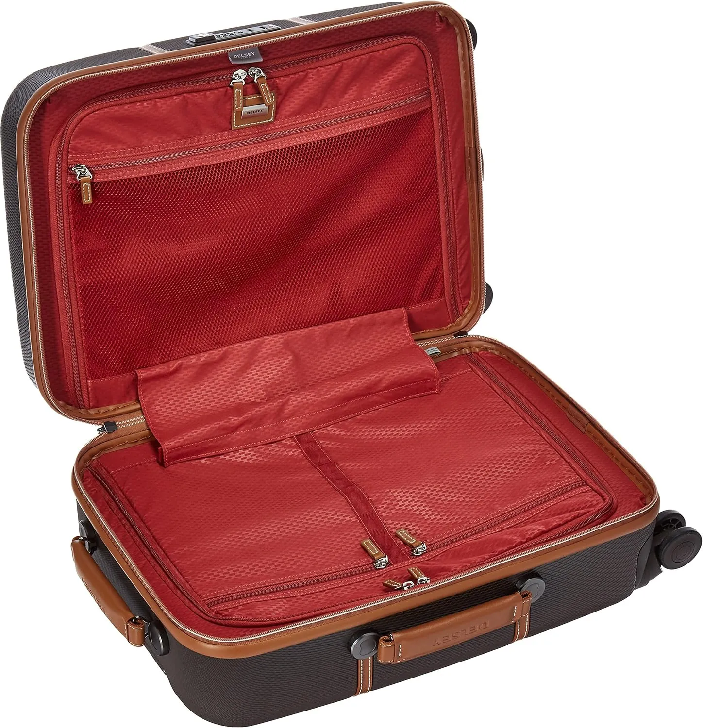 DELSEY PARIS Chatelet Hard  Hardside Luggage with Spinner Wheels, Chocolate Brown, Carry-on 21 Inch