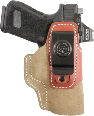 DESANTIS Transit Gun Holster, Versatile IWB Holster, Made of Kydex and Premium Leather, Fits Glock 19, 19X, 19 GEN 5, 23, 45 Guns with OR Without Reflex Sight, Unisex, Ambidextrous