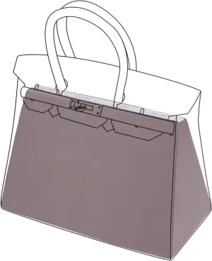 DGAZ Purse Pillow Shaper Insert,Luxury Handbag Tote Shapers, Memory Foam- Fits Birkin 25/30/35/40 Bag (Konjac Purple, BK25 Retourne)