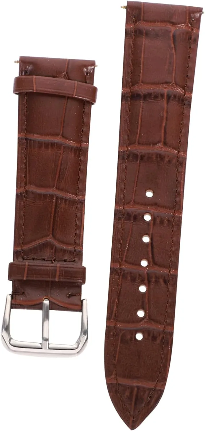 Didiseaon Genuine Watch Band Cowhide Strap with Buckle Comfortable Material for Sports Work Travel Pattern