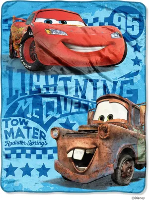 Disney-Pixar's Cars 2, "Buddy Racers" Micro Raschel Throw Blanket, 46" x 60", Multi Color