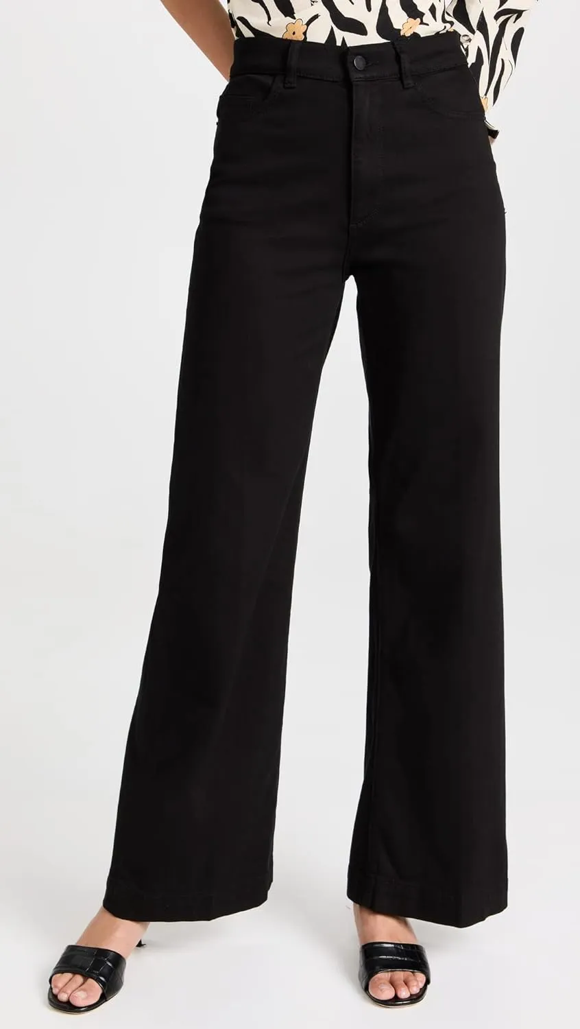 DL1961 Women's Hepburn Wide Leg: High Rise Vintage Jeans