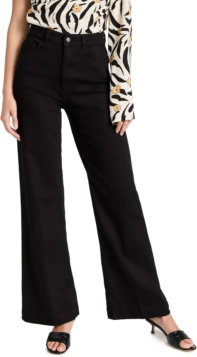 DL1961 Women's Hepburn Wide Leg: High Rise Vintage Jeans