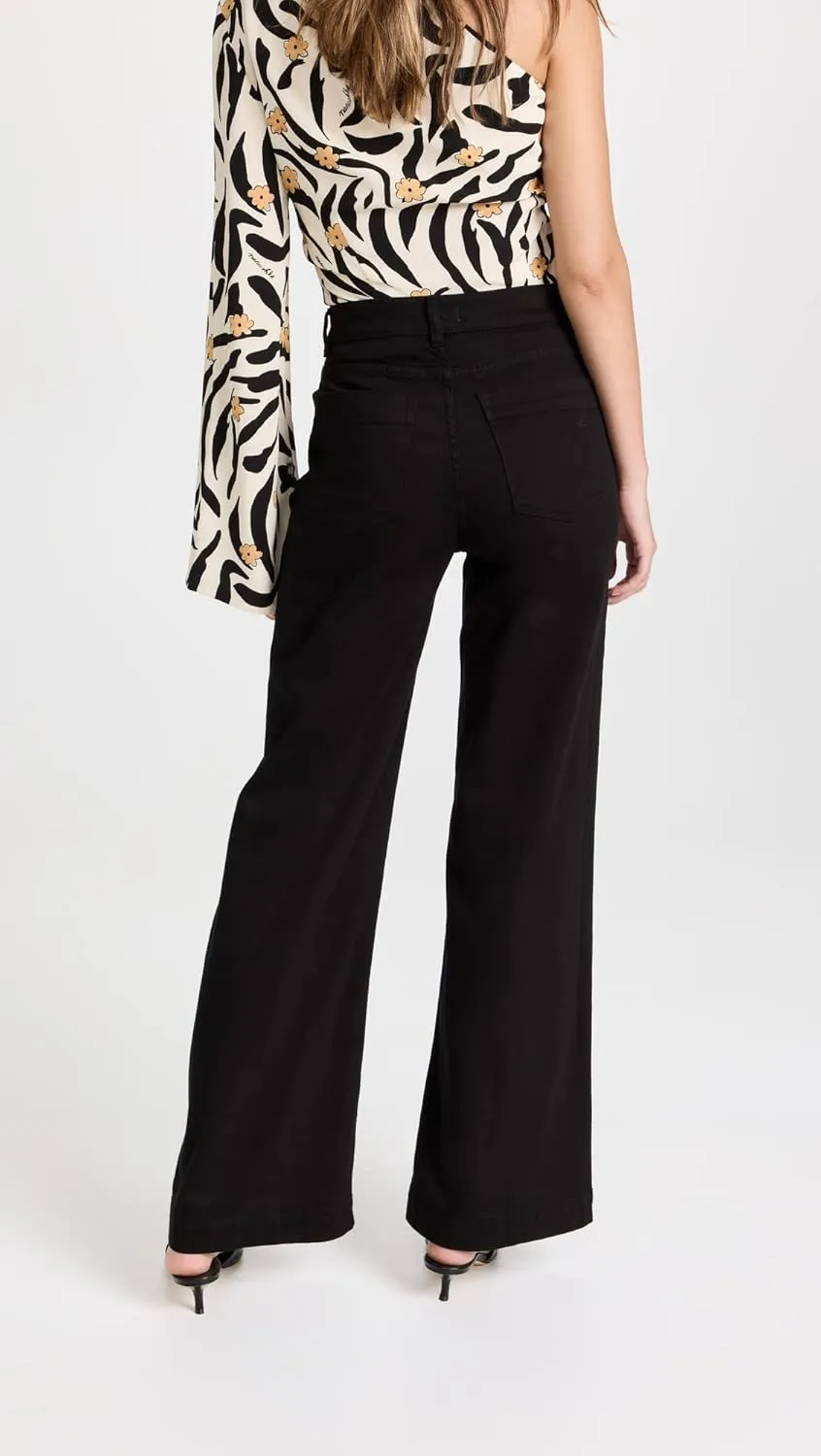 DL1961 Women's Hepburn Wide Leg: High Rise Vintage Jeans