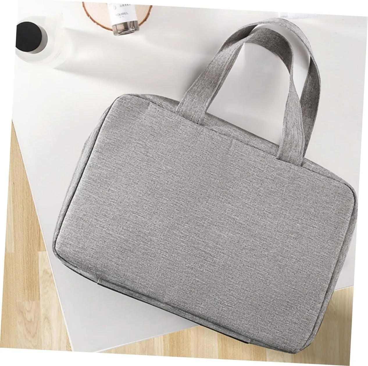 DOITOOL 1pc Makeup Storage Bag Makeup Bags Purse Makeup Bag Toiletry Travel Bag Make up Storage Bags Male, Grey, 27X8X18CM