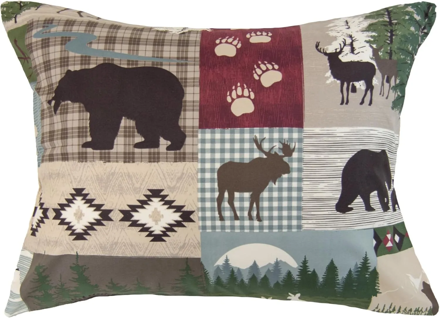 Donna Sharp Montana Forest Comforter Bedding Set - 3-Piece Queen Size Reversible Comforter Set - Includes 1 Plush Comforter and 2 Pillowcases - Machine Washable