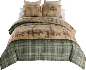 Donna Sharp Spruce Trail Comforter Bedding Set - 3-Piece Queen Size Reversible Comforter Set - Includes 1 Plush Comforter and 2 Pillowcases - Machine Washable