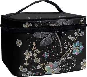 Dragonfly Travel Cosmetic Bags for Women Portable Toiletry Organizer Bag Makeup Bag Coin Purse Lipstick Cosmetic Accessories Organizer Large Travel Kit Storage Pouch
