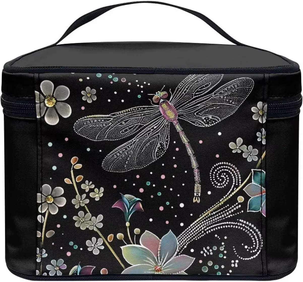 Dragonfly Travel Cosmetic Bags for Women Portable Toiletry Organizer Bag Makeup Bag Coin Purse Lipstick Cosmetic Accessories Organizer Large Travel Kit Storage Pouch