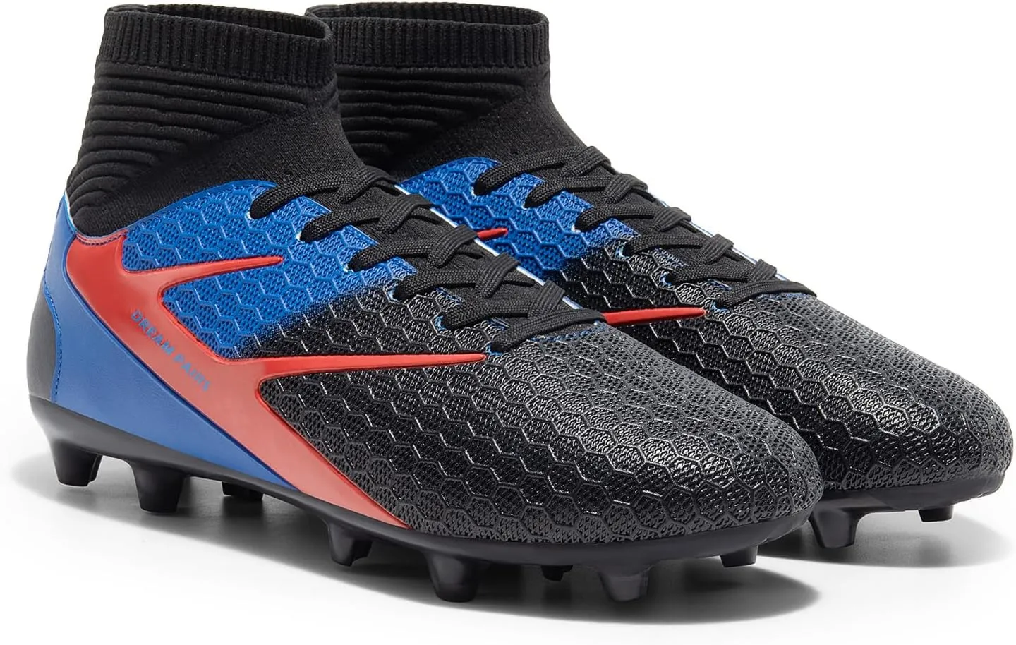 DREAM PAIRS Men's High-Tops Soccer Cleats Lace-Up Adult Football Shoes Lightweight Professional Athletic Training Soccer Shoes