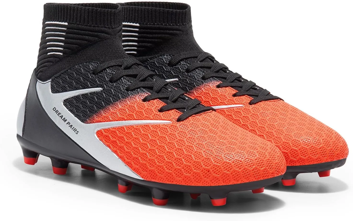DREAM PAIRS Men's High-Tops Soccer Cleats Lace-Up Adult Football Shoes Lightweight Professional Athletic Training Soccer Shoes