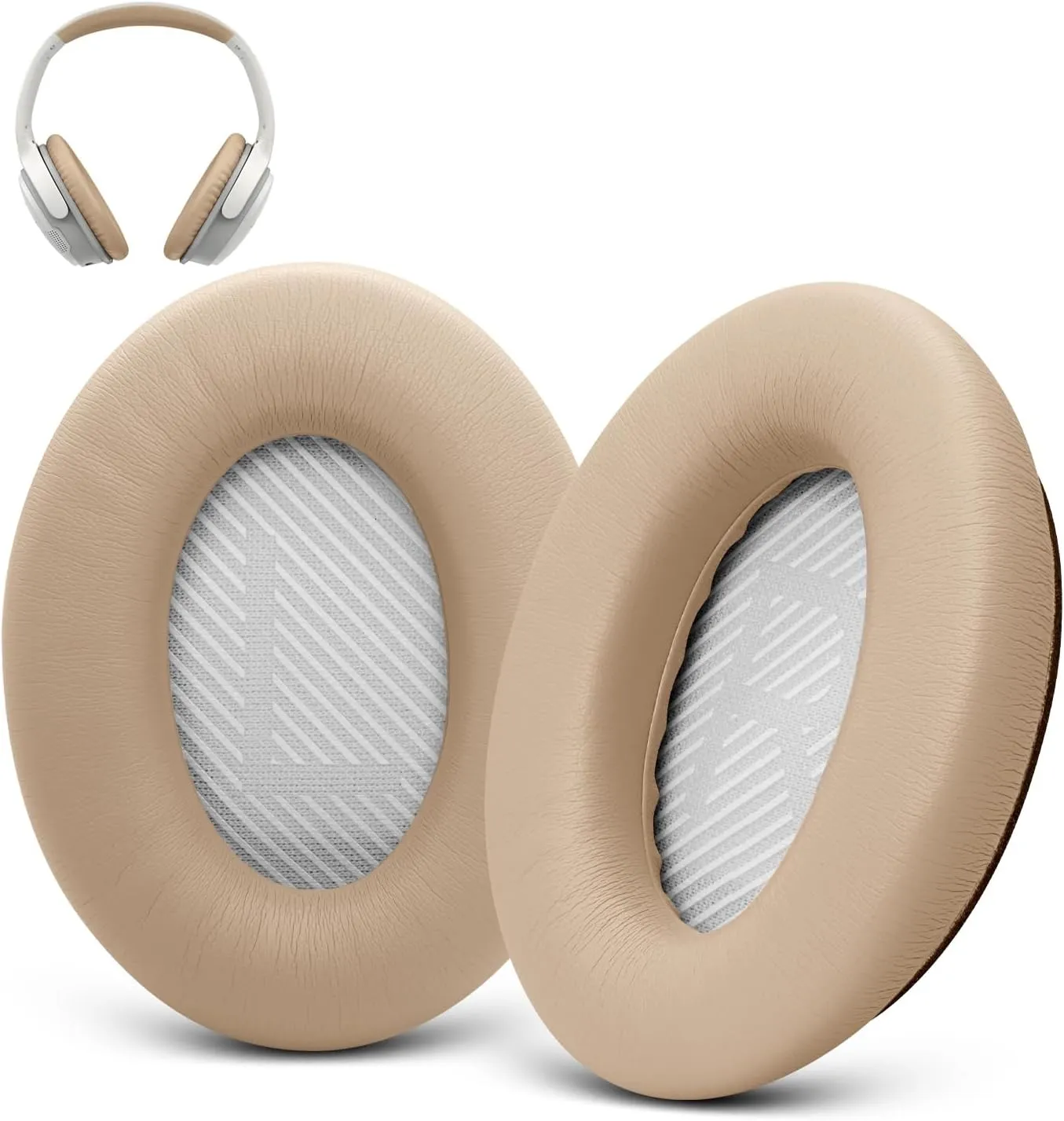 Ear Pads Replacement for Bose SoundLink AE2 - GEVO Earpad Cushions for SoundLink AE2 / SoundLink Around Ear ii Wireless Headphones with Premium Protein Leather Noise Isolation Memory Foam (Beige)