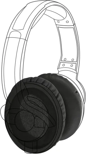 Earpadz Replacement for KRK KNS6400 Headphones Ear Pads, Protein Leather Headphone Cushions (Midnight, Black, 1 Pair)