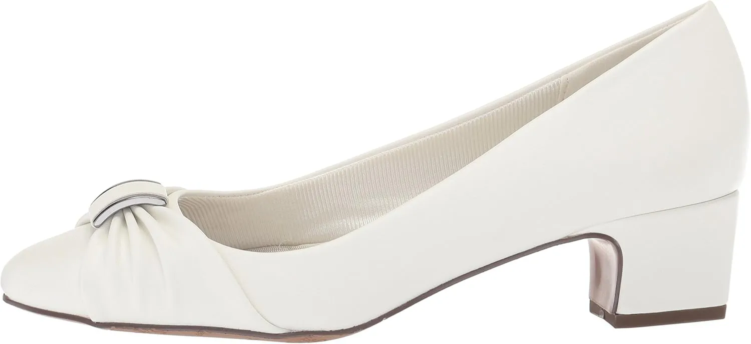 Easy Street Womens Eloise Faux Leather Dressy Block Heel