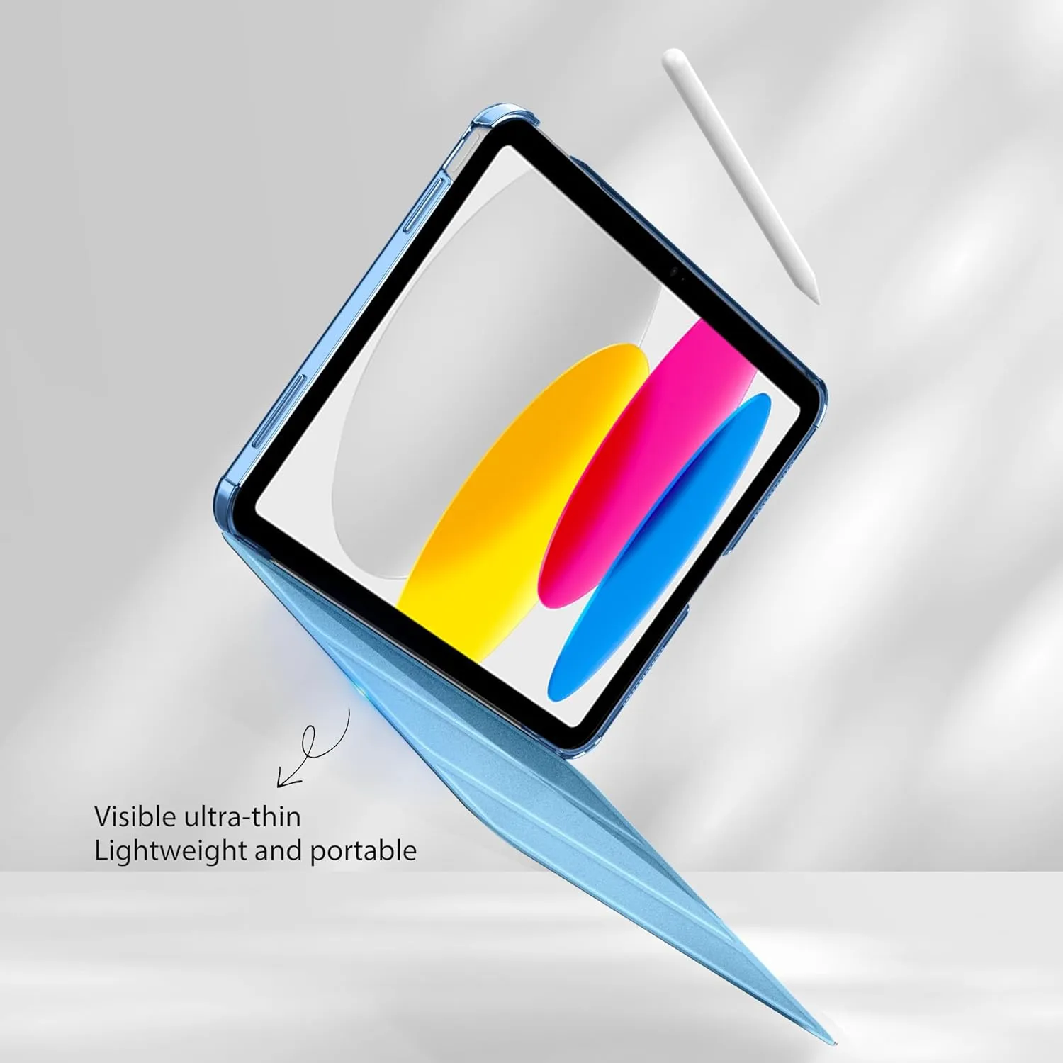 EasyAcc iPad 10th Generation Case, Slim Hard Back Shell, Blue, 10.9 Inch