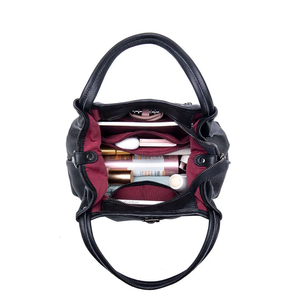 Elegant Leather Handbag – Versatile Shoulder & Crossbody Bag
