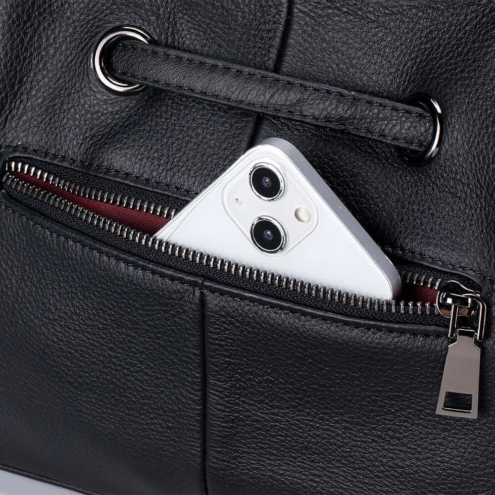 Elegant Leather Handbag – Versatile Shoulder & Crossbody Bag