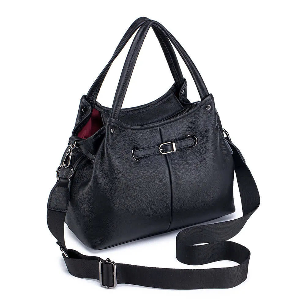 Elegant Leather Handbag – Versatile Shoulder & Crossbody Bag