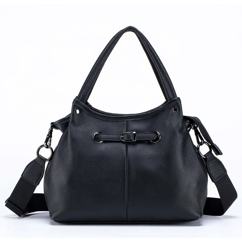 Elegant Leather Handbag – Versatile Shoulder & Crossbody Bag