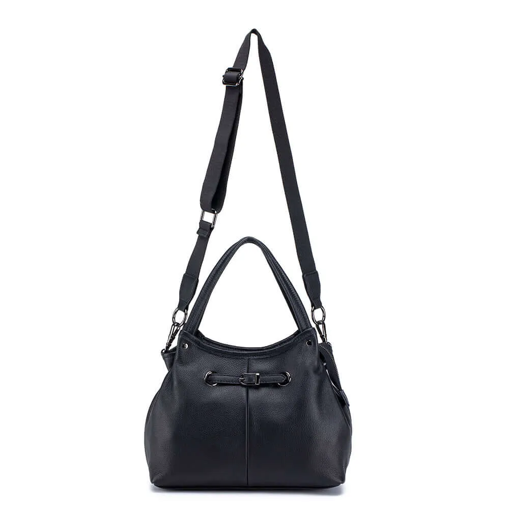 Elegant Leather Handbag – Versatile Shoulder & Crossbody Bag