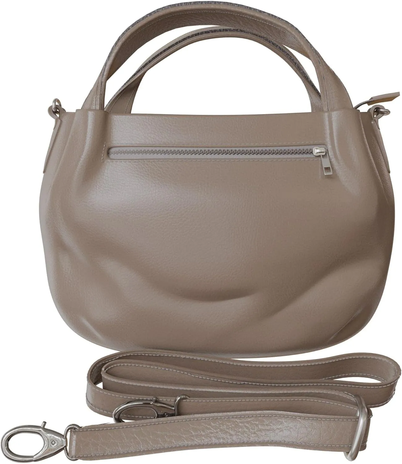 Elegant vegan women's handbag made of faux leather with shoulder function 30610