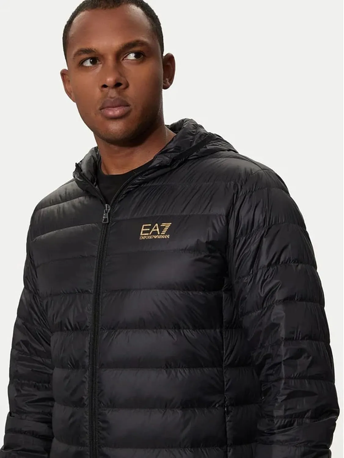 Emporio Armani EA7 Down Puffer Jacket Black/Gold