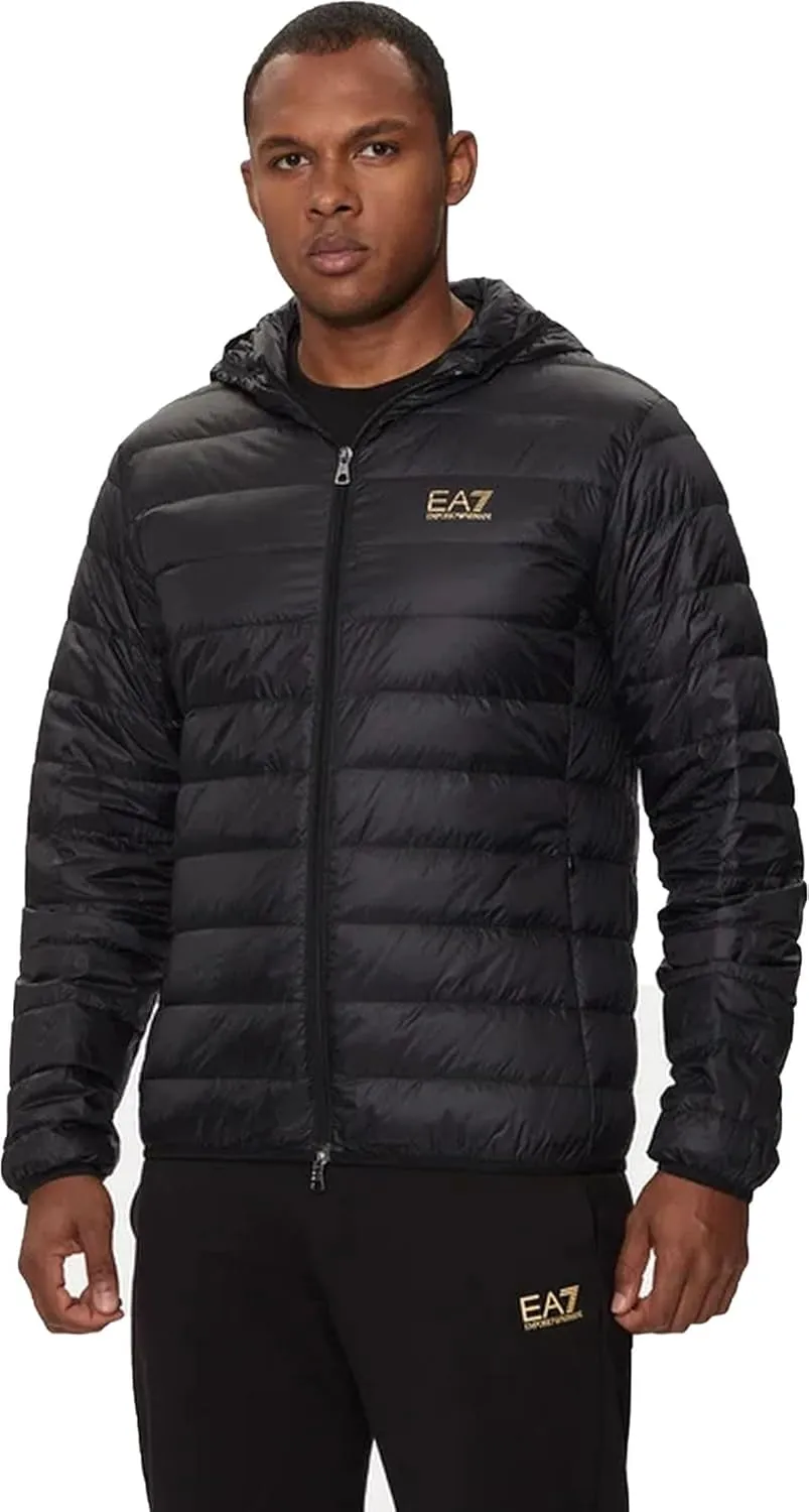 Emporio Armani EA7 Down Puffer Jacket Black/Gold