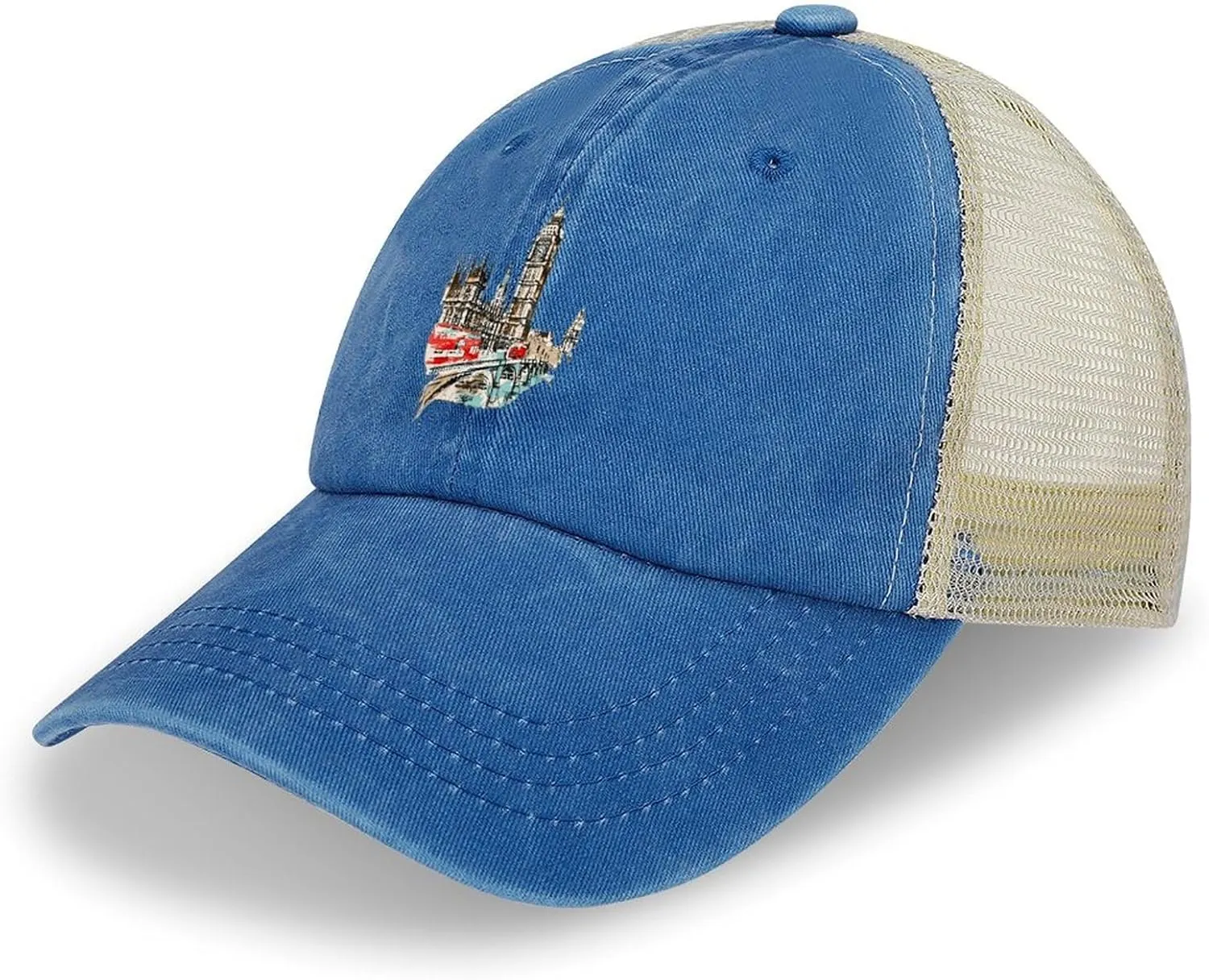 England London Souvenir Fashion Mesh Denim Baseball Cap Adjustable Cotton Sport Sun Visor Hat Headwear