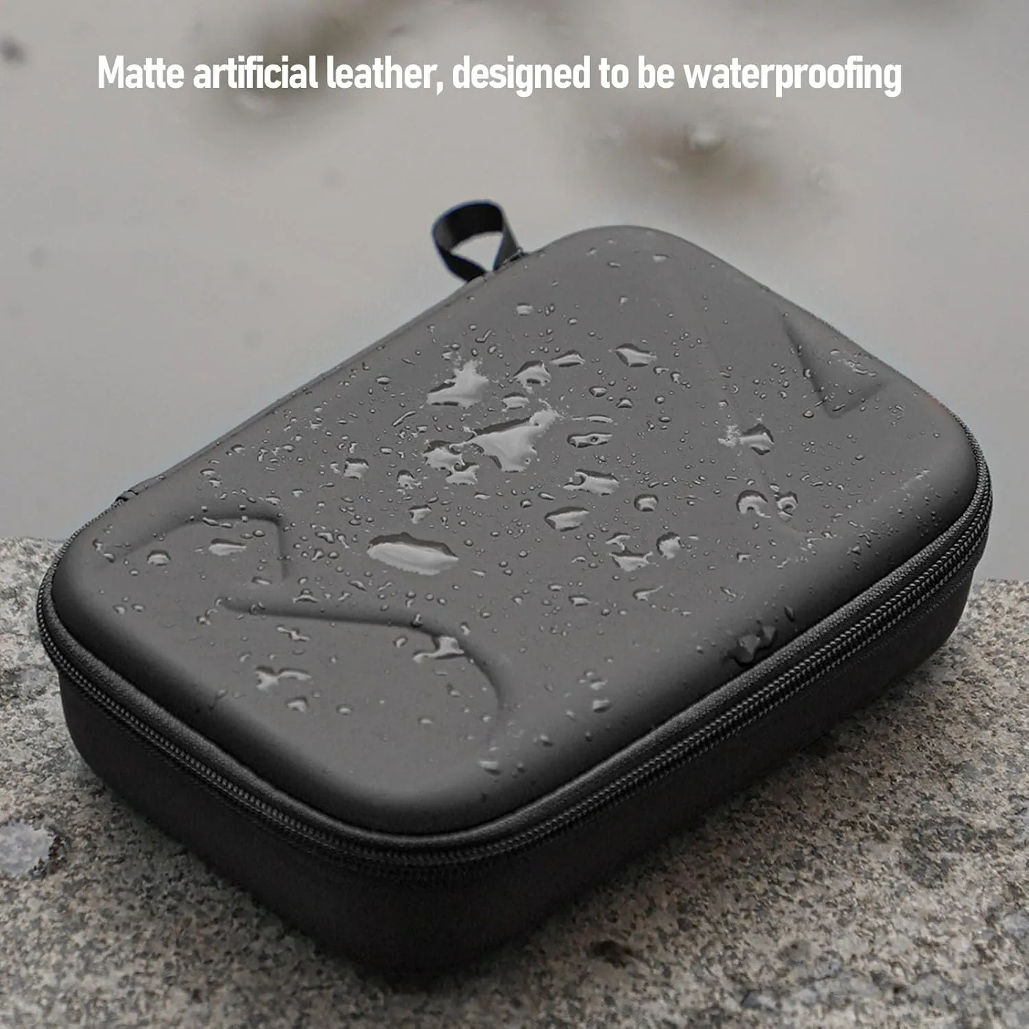 EVA Shockproof Anti Scratch Stabilizer Travel with Accurate Molded Interior Matte Artificial Leather Storage Bag for Osmo Mobile 7 (Black)