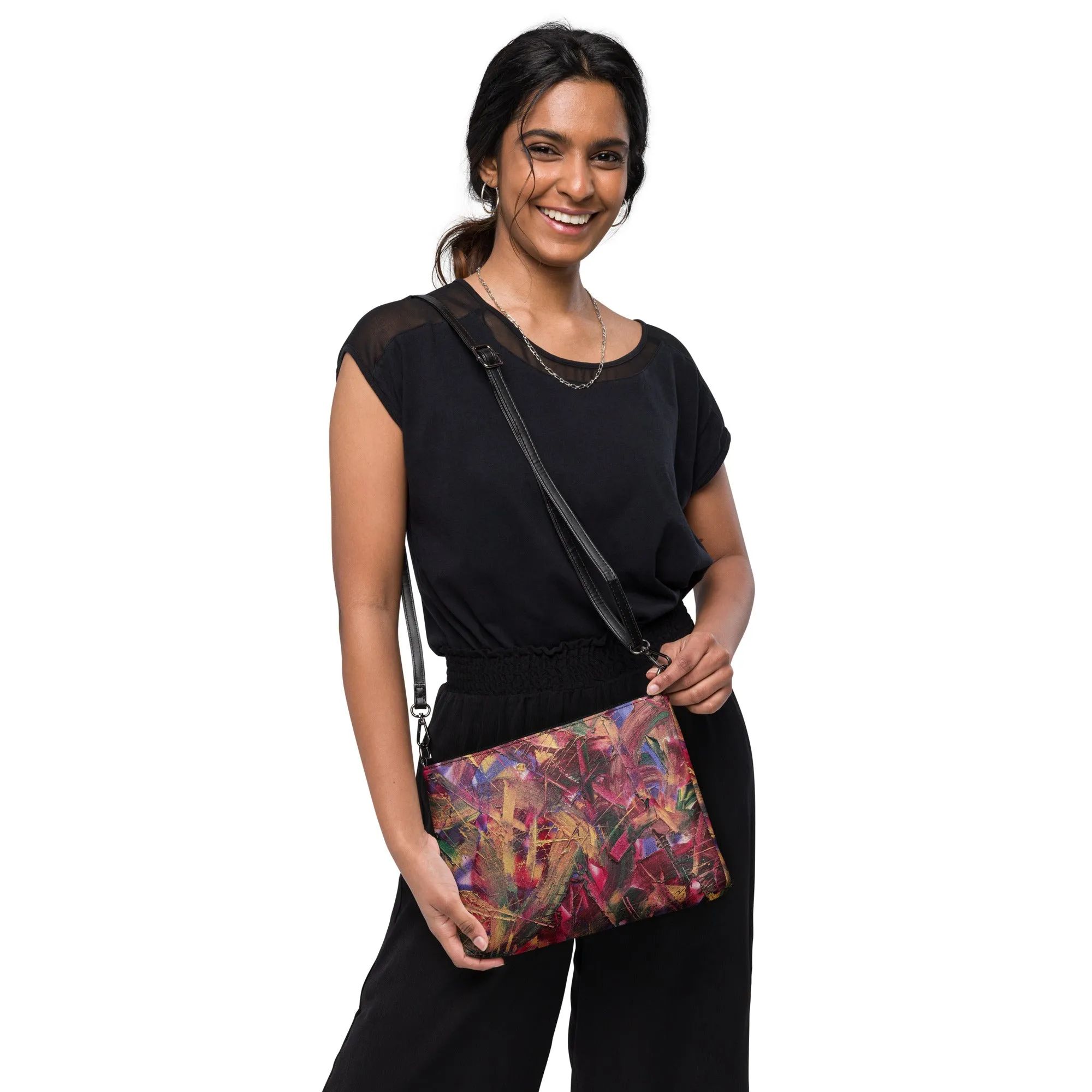 Expressive Crossbody in Red, Gold and Purple